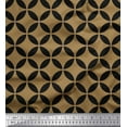 thumbnail image 1 of Soimoi Brown Viscose Chiffon Fabric Circle Art Geometric Fabric Prints By Yard 42 Inch Wide, 1 of 3
