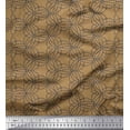 thumbnail image 1 of Soimoi Brown polyester Crepe Fabric Brush Stroke Abstract Fabric Prints By Yard 52 Inch Wide, 1 of 3