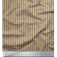 thumbnail image 1 of Soimoi Brown polyester Crepe Fabric Stripe & Wild Animal Fabric Prints by Yard 52 Inch Wide, 1 of 1