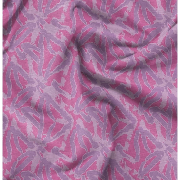 Soimoi Brush Stroke Print,Cotton Cambric, Quilting Fabric Sold by The Yard 42 Inch Wide, Medium Weight Cotton Fabric, SewingSupplies,Pink & Purple