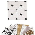 thumbnail image 1 of Soimoi Cat Print&nbsp;Precut 5-inch Cotton&nbsp;Fabric&nbsp;Quilting&nbsp;Squares&nbsp;Charm Pack DIY Patchwork Sewing Craft- Brown, Grey, Black & White, 1 of 3