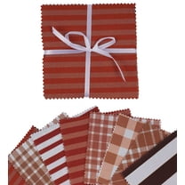 Soimoi Check Print Precut 5-inch Cotton Fabric Quilting Squares Charm Pack DIY Patchwork Sewing Craft- Blue, Red & White