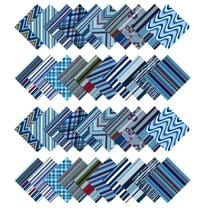 Soimoi Check Print Precut 5-inch Cotton Fabric Quilting Squares Charm Pack DIY Patchwork Sewing Craft-Blue