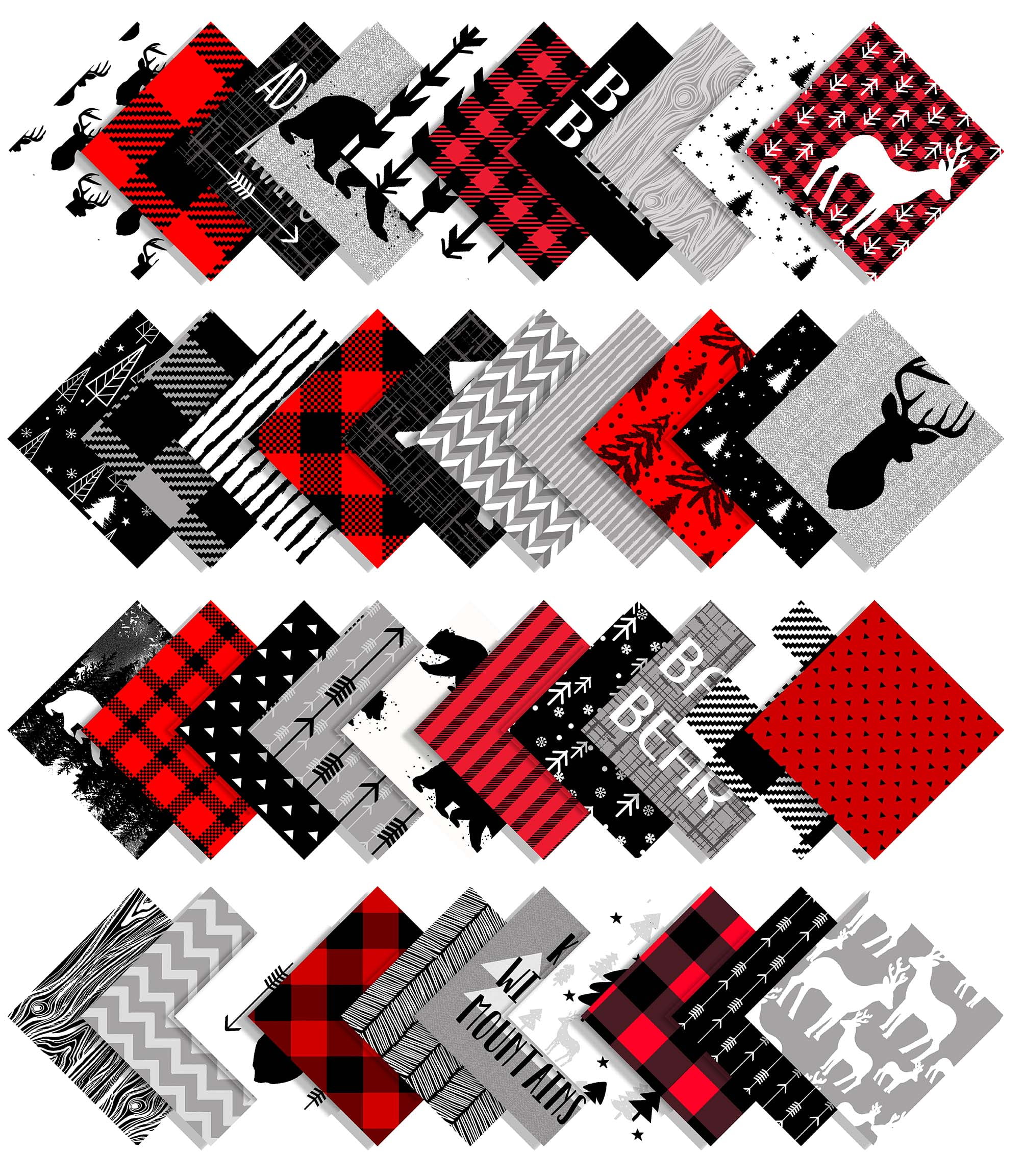 Soimoi Christmas Theme Print&nbsp;Precut 10-inch Cotton&nbsp;Fabric&nbsp;Quilting&nbsp;Squares&nbsp;Charm Pack DIY Patchwork Sewing Craft-Light Gray