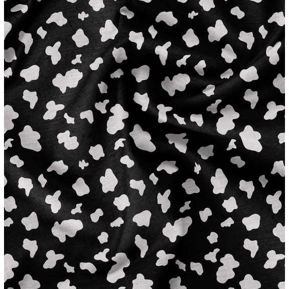 Soimoi Cotton Cambric Black Fabric - By the Yard - 42 Inch Wide - Abstracts Art Fabric - Contemporary and Unique Patterns for Creative Projects Printed Fabric