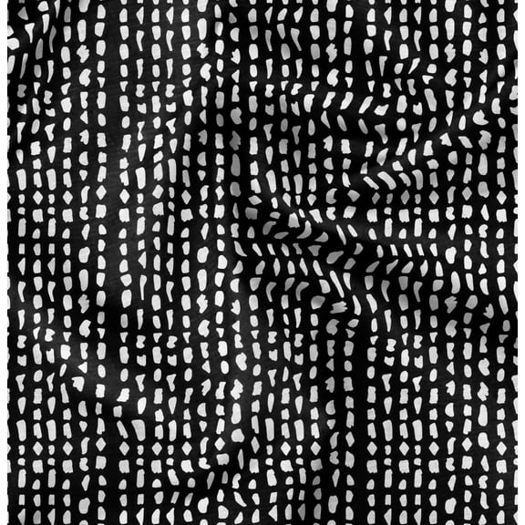 Soimoi Cotton Cambric Black Fabric By the Yard - 42 Inch Wide - Abstracts Art Fabric - Contemporary and Unique Patterns for Creative Projects Printed Fabric