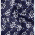 thumbnail image 1 of Soimoi Cotton Cambric Blue Fabric By the Yard - 42 Inch Wide - Leaves Pattern Fabric - Botanical and Elegant Designs for Various Uses Printed Fabric, 1 of 6