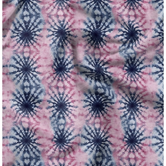 Soimoi Cotton Cambric Blue Fabric By the Yard - 42 Inch Wide - Shibori Tie & Dye - Shibori Serenity: Japanese Tie & Dye Artistry Printed Fabric
