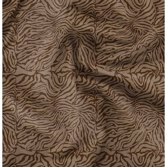 Soimoi Cotton Cambric Brown Fabric - By the Yard - 42 Inch Wide - Abstracts Art Fabric - Contemporary and Unique Patterns for Creative Projects Printed Fabric