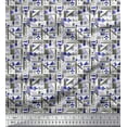 thumbnail image 1 of Soimoi Cotton Cambric Fabric Abstract Geometric Decor Fabric Printed Yard 56 Inch Wide, 1 of 3