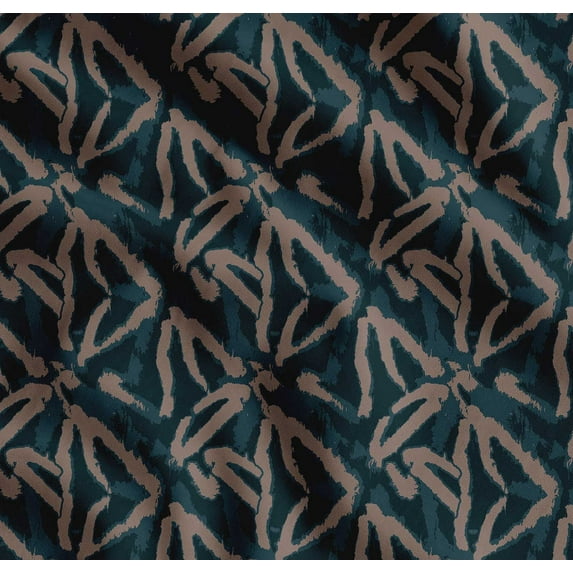 Soimoi Cotton Cambric Fabric - Abstract Print - Blue - 56" Wide, Soft Lightweight Fabric by The Yard for Kurtas, Dresses, Baby Clothes, Linings, Quilting & Embroidery Base