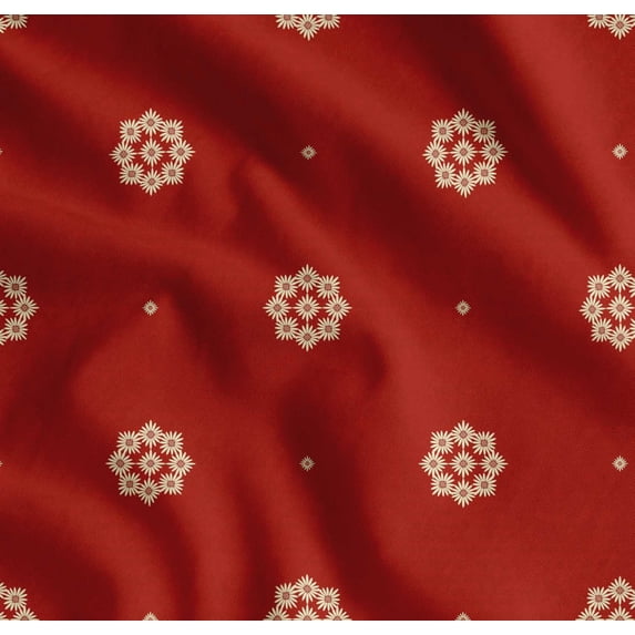 Soimoi Cotton Cambric Fabric Artistic Floral Print Fabric by the Yard 56 Inch Wide