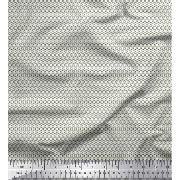 Soimoi Cotton Cambric Fabric Bar Graph Shirting Print Sewing Fabric Yard 42 Inch Wide