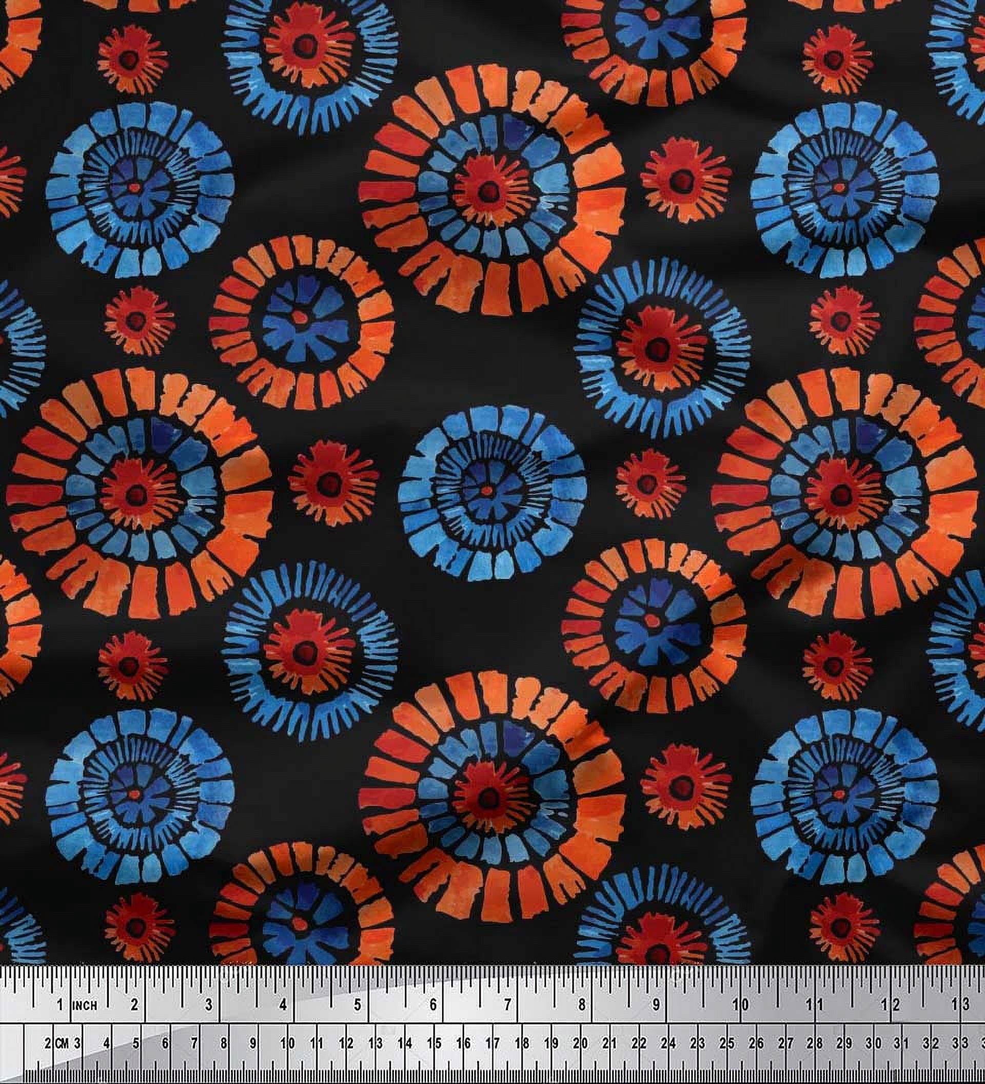 Soimoi Cotton Cambric Fabric Brush Stroke Abstract Print Fabric by the Yard 42 Inch Wide