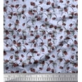 thumbnail image 1 of Soimoi Cotton Cambric Fabric Brush Stroke & Insect Decor Fabric Printed Yard 56 Inch Wide, 1 of 1