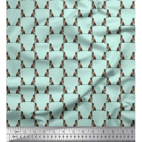 Soimoi Cotton Cambric Fabric Cane Corso Dog Print Fabric by Yard 56 Inch Wide