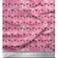 thumbnail image 1 of Soimoi Cotton Cambric Fabric Check,Tropical Leaves & Flamingo Bird Printed Fabric 1 Yard 56 Inch Wide, 1 of 1