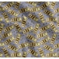 thumbnail image 1 of Soimoi Cotton Cambric Fabric Dollar Currency Note & Leaves Printed Fabric 1 Yard 56 Inch Wide, 1 of 7