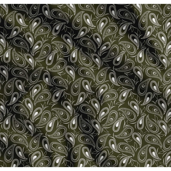 Soimoi Cotton Cambric Fabric Dot & Paisley Print Fabric by Yard 56 Inch Wide