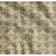 thumbnail image 1 of Soimoi Cotton Cambric Fabric Feather,Branch & Sloth Cartoon Print Fabric by Yard 56 Inch Wide, 1 of 7