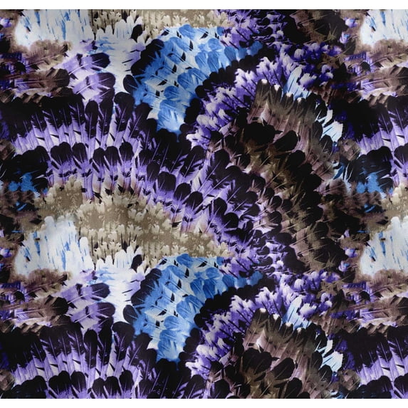 Soimoi Cotton Cambric Fabric Feather Texture Print Fabric by The Yard 56 Inch Wide
