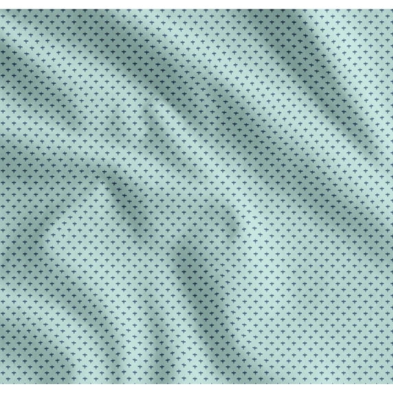 Soimoi Cotton Cambric Fabric Fleur De Lis Damask Shirting Print Fabric by The Yard 42 Inch Wide