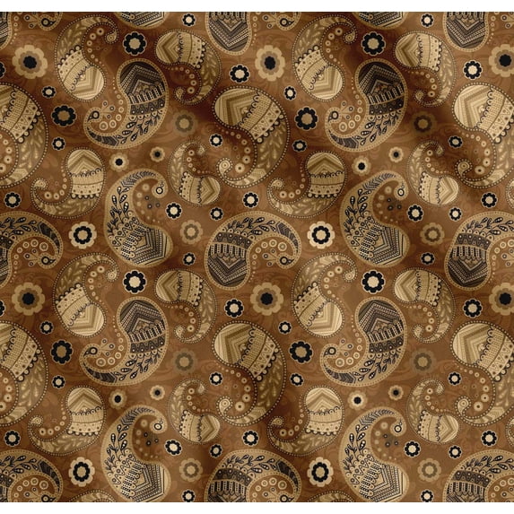 Soimoi Cotton Cambric Fabric Floral & Paisley Decor Fabric Printed Yard 56 Inch Wide