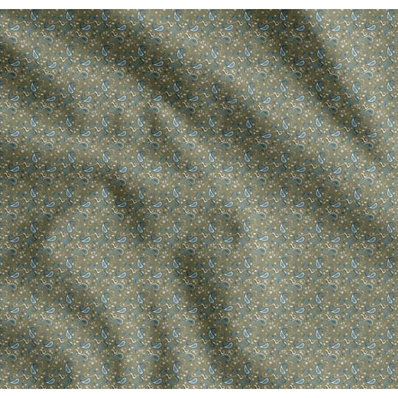 Soimoi Cotton Cambric Fabric Floral & Paisley Shirting Print Fabric by The Yard 42 Inch Wide