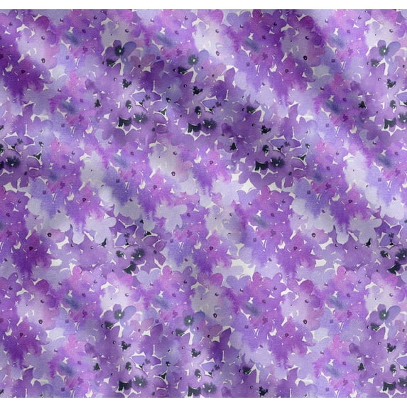 Soimoi Cotton Cambric Fabric Flower Watercolor Fabric Prints By Yard 42 Inch Wide