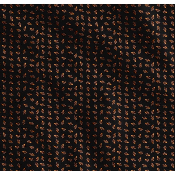 Soimoi Cotton Cambric Fabric French Horn Musical Instrument Print Sewing Fabric Yard 56 Inch Wide