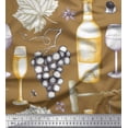 thumbnail image 1 of Soimoi Cotton Cambric Fabric Grapes,Wine Glass & Bottle Fabric Prints By Yard 56 Inch Wide, 1 of 1