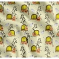 thumbnail image 1 of Soimoi Cotton Cambric Fabric Haunted House,Pumpkin & Ghost Halloween Print Fabric by Yard 42 Inch Wide, 1 of 7