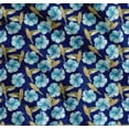 thumbnail image 1 of Soimoi Cotton Cambric Fabric Hummingbird & Floral Print Fabric by the Yard 42 Inch Wide, 1 of 7