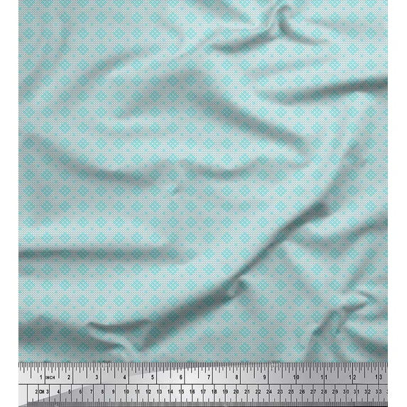 Soimoi Cotton Cambric Fabric Knitted Shirting Fabric Prints by Yard 42 Inch Wide