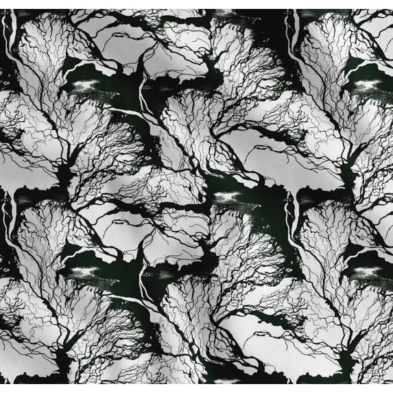 Soimoi Cotton Cambric Fabric Landscape & Tree Shirting Print Fabric by The Yard 56 Inch Wide