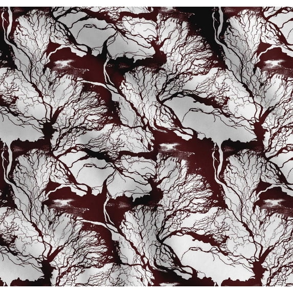 Soimoi Cotton Cambric Fabric Landscape & Tree Shirting Printed Fabric 1 Yard 42 Inch Wide