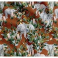 thumbnail image 1 of Soimoi Cotton Cambric Fabric Leaves,Floral & Elephant Animal Decor Fabric Printed Yard 42 Inch Wide, 1 of 7