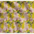 thumbnail image 1 of Soimoi Cotton Cambric Fabric Leaves & Orchids Floral Print Fabric by The Yard 42 Inch Wide, 1 of 7