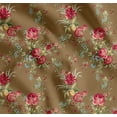 thumbnail image 1 of Soimoi Cotton Cambric Fabric Leaves,Red Berries & Rose Floral Fabric Prints by Yard 56 Inch Wide, 1 of 7