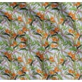 thumbnail image 1 of Soimoi Cotton Cambric Fabric Leaves & Tropical Flower Watercolor Printed Fabric 1 Yard 56 Inch Wide, 1 of 7