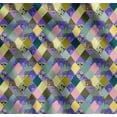 thumbnail image 1 of Soimoi Cotton Cambric Fabric Leopard & Argyle Patchwork Printed Fabric 1 Yard 42 Inch Wide, 1 of 7