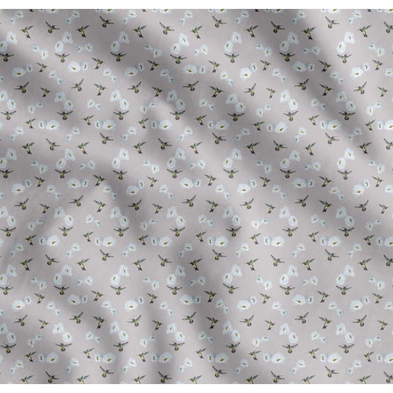 Soimoi Cotton Cambric Fabric Magnolia & Hummingbird Night Wear Print Fabric by The Yard 56 Inch Wide
