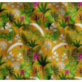 thumbnail image 1 of Soimoi Cotton Cambric Fabric Orchid,Palm & Monstera Tropical Printed Craft Fabric by The Yard 42 Inch Wide, 1 of 7