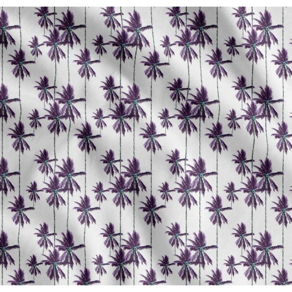Soimoi Cotton Cambric Fabric Palm Tree Shirting Fabric Prints by Yard 56 Inch Wide