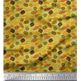 thumbnail image 1 of Soimoi Cotton Cambric Fabric Pretzels,Cupcake & Baguette Food Print Sewing Fabric Yard 42 Inch Wide, 1 of 1
