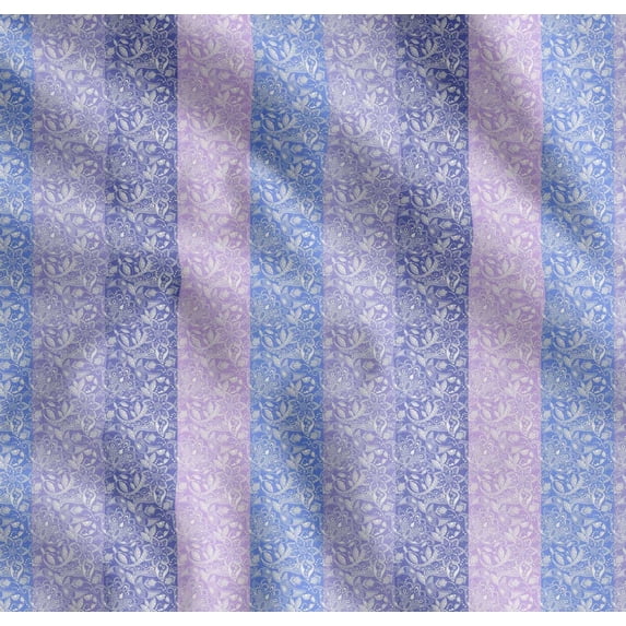 Soimoi Cotton Cambric Fabric Stripe,Floral & Paisley Print Sewing Fabric Yard 42 Inch Wide