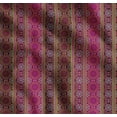 thumbnail image 1 of Soimoi Cotton Cambric Fabric Stripe & Mandala Kaleidoscope Print Fabric by the Yard 56 Inch Wide, 1 of 7