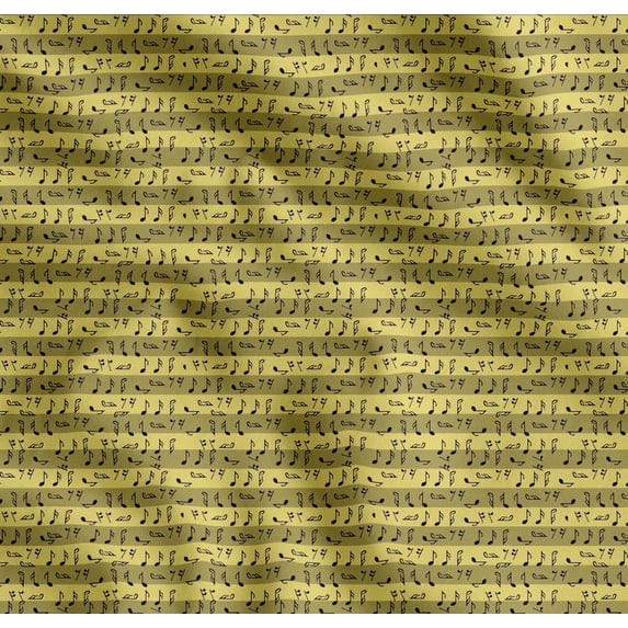 Soimoi Cotton Cambric Fabric Stripe & Musical Notes Shirting Print Sewing Fabric Yard 56 Inch Wide