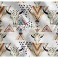 thumbnail image 1 of Soimoi Cotton Cambric Fabric Triangle & Animal Face Print Fabric by Yard 56 Inch Wide, 1 of 7