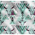 thumbnail image 1 of Soimoi Cotton Cambric Fabric Triangle & Animal Face Printed Craft Fabric by the Yard 42 Inch Wide, 1 of 7